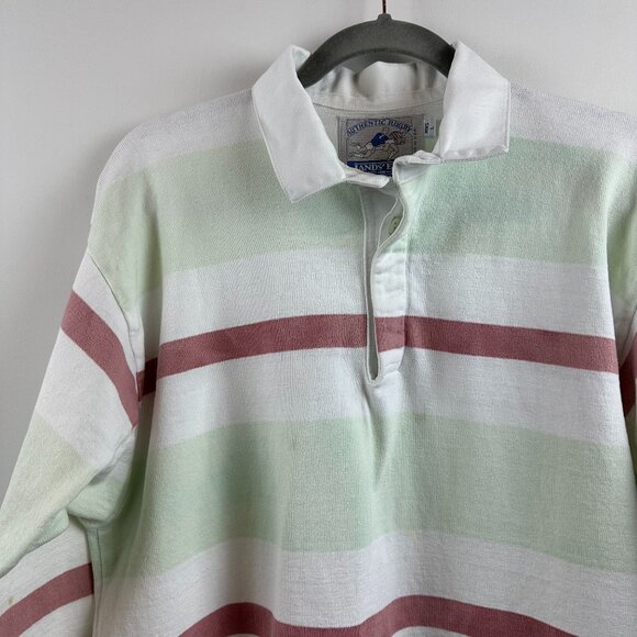 Vintage Lands End Rugby Large - Picture 1 of 6